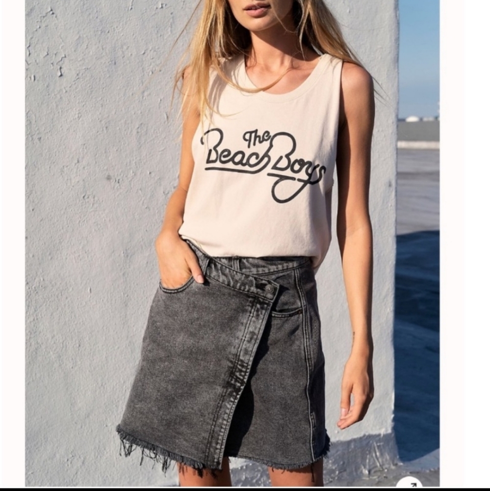 Free People We The Free Parker Denim Miniskirt Gray Size 26